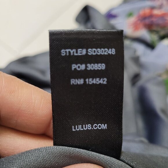 Lulus‎ Womens Floral Velvet Burnout Midi Dress S Cottagecore Fairy Strechy - Picture 4 of 9